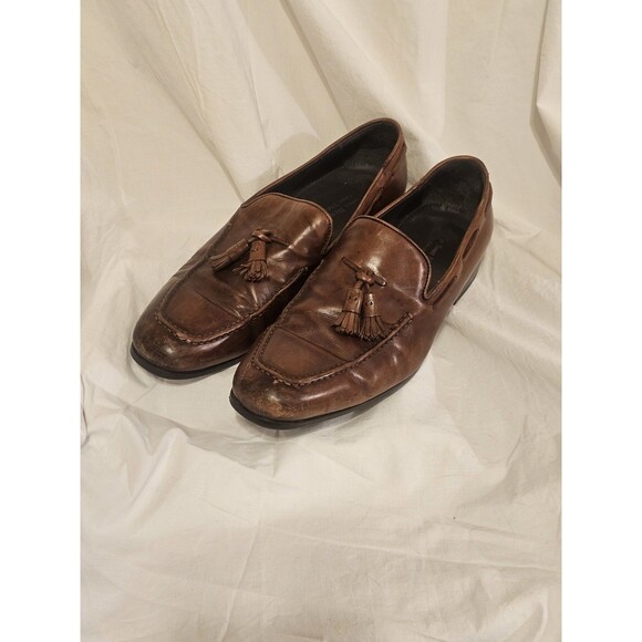 To Boot New York Adam Derrick Men\'s Italian Leather Tassel Loafers Brown Sz 10.5 main image 12